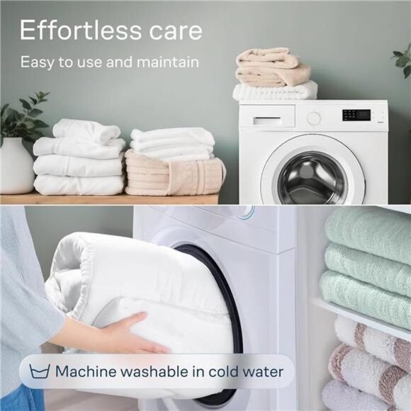 Queen Mattress Topper - 100% Cotton Top Mattress Pad for Back Pain - Picture 6 of 7